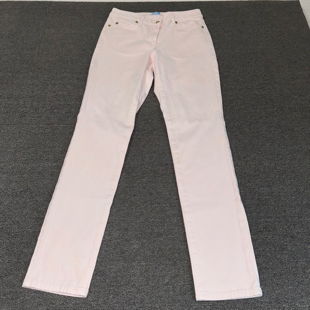 J. McLaughlin Pink Straight Leg Stretch Cotton Pants Women's Size 6 Casual Wear